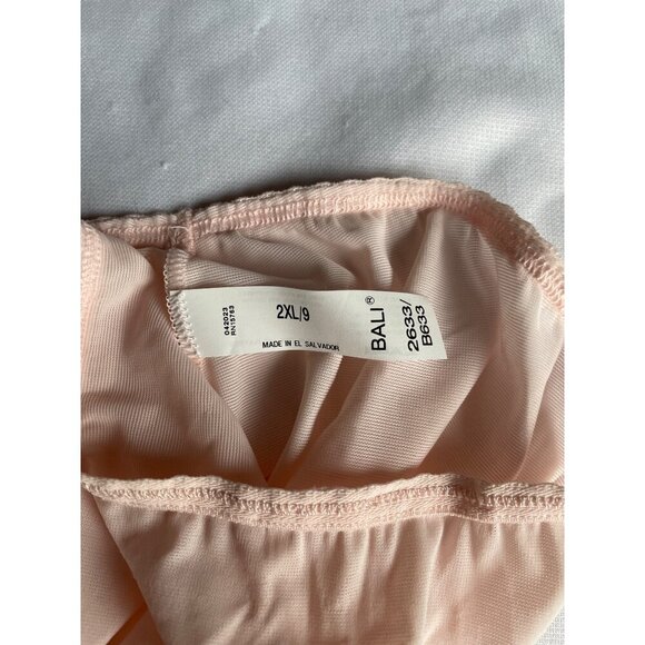 Bali Womens 2XL Light Pink High-Waist Briefs Nylon/Spandex Stretch Comfortable M - Picture 3 of 5